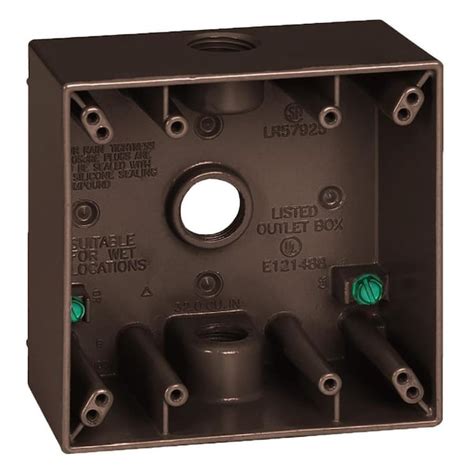 weatherproof 2-gang junction outlet box|2 gang outside electrical box.